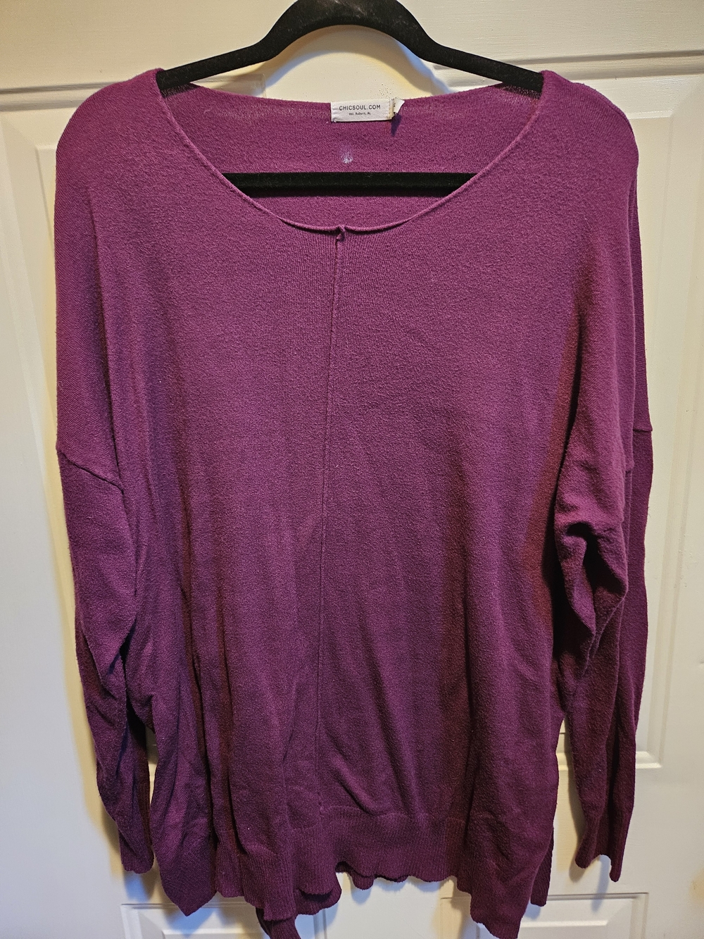 Chic Soul Plum/Purple Crewneck Sweater
